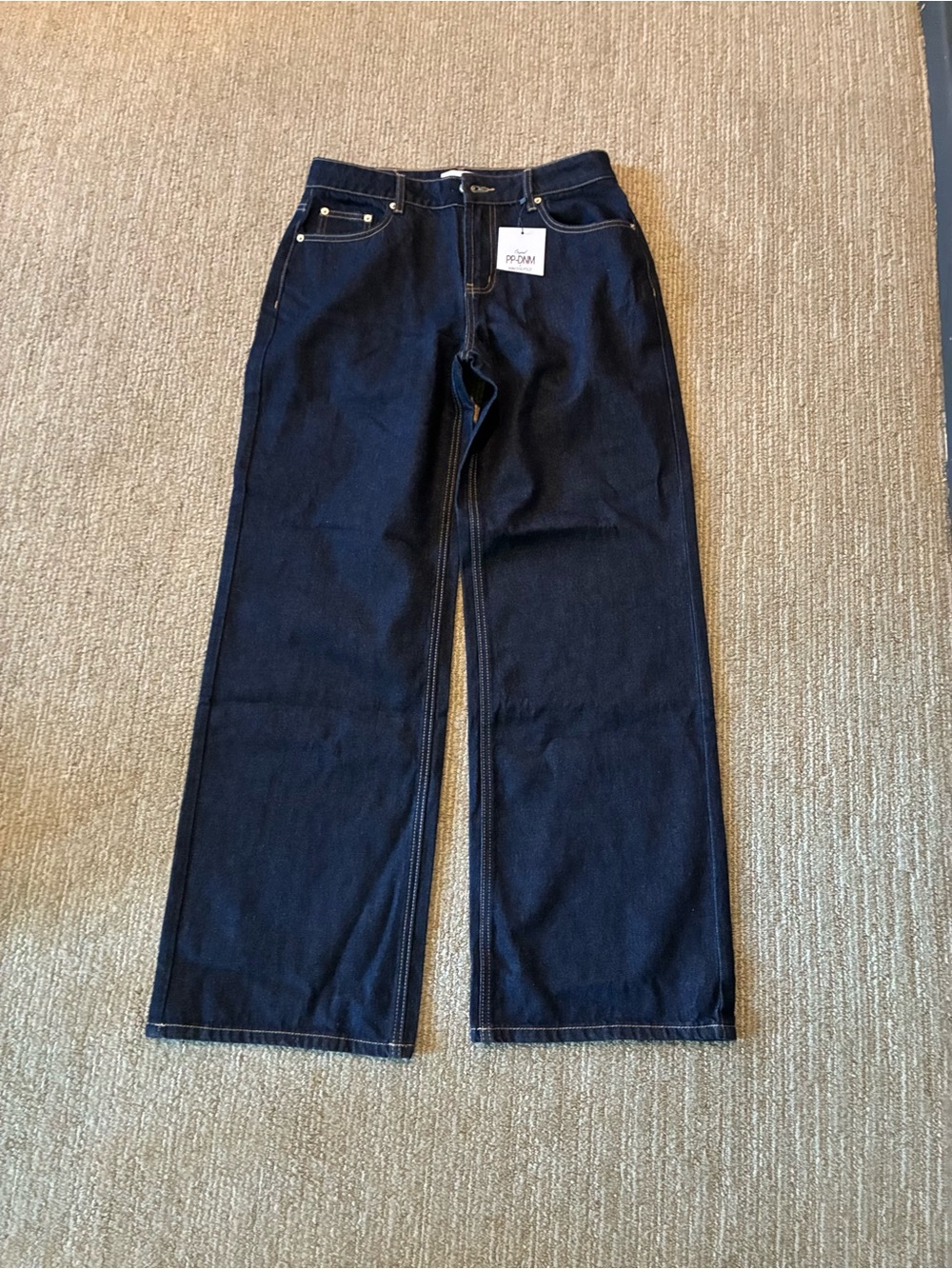 Princess Polly Indigo Relaxed Straight-Leg Jeans